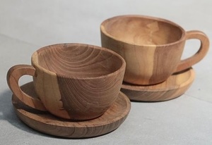 Eco Friendly Wooden Mug Handmade Solid Wood Coffee Cup Natural Finish Rustic Style Drinkware for Cafe Dining - Product Image 3