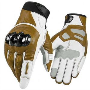 Summer Comfort Motorbike Leather <b>Gloves</b> Perforated Breathable Biker Gear <b>Touchscreen</b> Compatible USA Europe Trend - Product Image 5