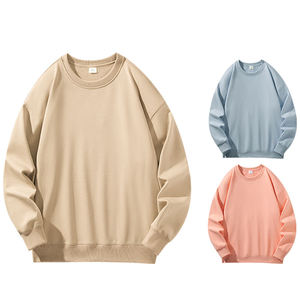 Sweat-shirt à col rond doublé polaire pour femme, couleur unie, anti-boulochage, à manches longues, style décontracté, idéal pour le sport – Grande Vente - Product Image 2