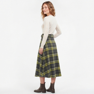 High Quality Flannel Wool Plaid <b>Long</b> <b>Skirts</b> Waist Belt Women's Winter Button Up Flannel Wool <b>Long</b> <b>Skirt</b> Ladies - Product Image 4
