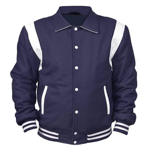 Chaqueta Varsity para Hombre, Cuello Camisero, Mezcla de Lana, Verano, Casual, Logotipo Frontal, Impermeable, Transpirable, Gran Venta - Product Image 5