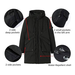 <b>Men's</b> Winter Coats Water-Repellent Windproof Thicken Parkas <b>Long</b> Hooded Padded Puffer <b>Jacket</b> Warm Insulated Cold Weather - Product Image 3