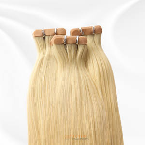 Ruban de haute qualité sans perte et enchevêtrement en extension de cheveux vierges soyeux Remy 100% humains à double tirage - Product Image 1