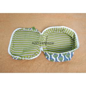 Juego de Bolsas de Algodón Ecológicas Hechas a Mano, Organizador de Viaje, Bolsa de Cosméticos, 3 Bolsas Grandes con Cierre Impermeable, Estilo Vintage, Personalizables - Product Image 5