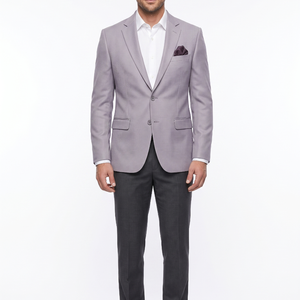 Blazer Ligero Morado Claro para Hombre y Mujer, Cierre de Botón, Tejido de Viscosa y Poliéster, Resistente a las Arrugas, Elástico, de Secado Rápido, Color Sólido - Product Image 1