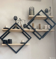 Étagères murales flottantes en métal - Design moderne amovible pour la décoration de la maison à l'occasion du Diwali et utilisation multifonctionnelle