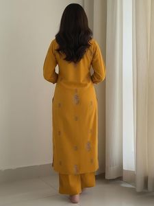 <b>Women</b>’s Rayon Viscose Straight Printed <b>Kurta</b> with Palazzo <b>Women</b> <b>Kurta</b> Set Ethnic Wear for <b>Women</b> Daily Office wear - Product Image 3