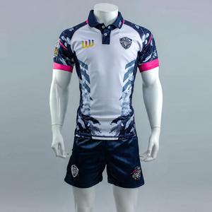 Nuevo Diseño de Uniforme de Rugby Sublimado, Jersey y Pantalones Cortos de Fútbol Americano, 100% Poliéster - Product Image 1