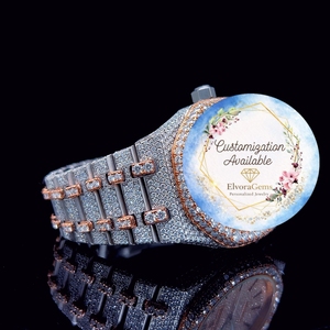 Montre élégante pour femmes en argent et diamants, montre à quartz de qualité supérieure, montre de mode en cristal - Product Image 3
