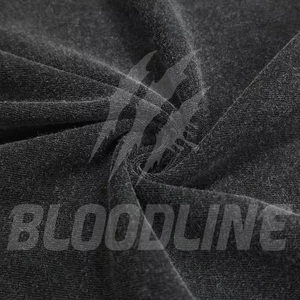 Bloodline Men's Black Cotton Polo <b>Shirt</b> <b>Gothic</b> Letter Print Back Neck Design Knitted Fabric - Product Image 4