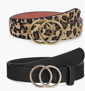 Ceintures pour femmes en cuir de vachette, personnalisables, confortables, tendance, avec boucle ardillon rectangulaire à motif tête de mort, style décontracté, pour jeans - Nouveauté en promotion - Product Image 3