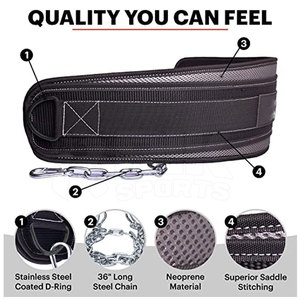 Ceinture de dips en néoprène avec rembourrage doux, équipement de soutien robuste pour l'entraînement - Product Image 6