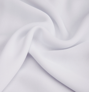 Tissu en Chiffon Uni 100% Léger et Transparent Blanc 50 GSM pour la Confection de Saris, Dupattas, Robes, Vêtements et Coussins - Product Image 1