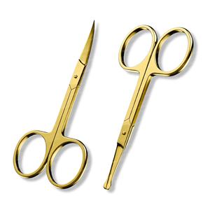 Multifunctional Stainless Steel Round Tip Small Nose Hair Facial <b>Beard</b> Mustache Eyebrow Trimming <b>Scissors</b> for Personal Care - Product Image 2