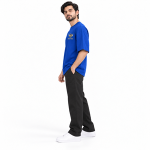 Short homme 100% Coton, coupe droite, respirant, séchage rapide, écologique, anti-plis, délavé à l'acide, avec sublimation frontale personnalisée - Product Image 1