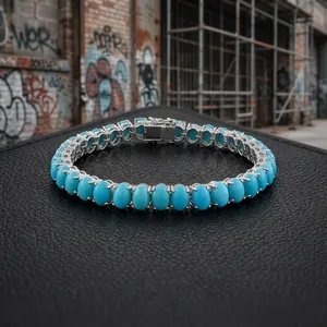 Pulsera de Turquesa en Plata de Ley 92.5 KLSB-20633 - Product Image 5