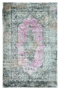 Handloom Printed Tencel Rug | Durable Decorative Carpet for Entryway, Living Room, Bedroom, Dining Area & <b>Runner</b> - Product Image 2