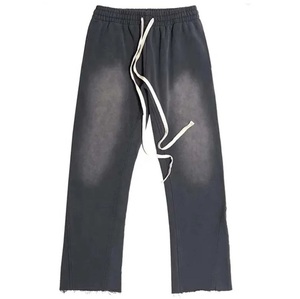 Pantalon de jogging ample en polaire personnalisé pour homme, taille élastique, coupe droite large, en polyamide, séchage rapide, faible MOQ, directement de l'usine OEM - Product Image 2