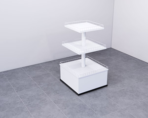 Modern 3 Tier Square Promotional Display <b>Rack</b> Powder Coated Metal <b>Wire</b> Anti Rust Space Saving for Supermarket Merchandising - Product Image 4