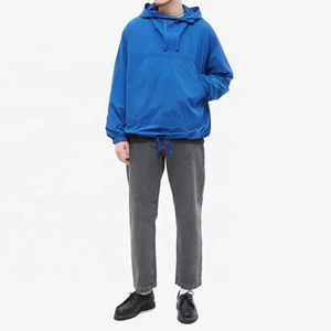 Chaqueta Unisex Azul con Capucha, Chaqueta Corta Impermeable de Tela Suave, Abrigo Corto para Todas las Estaciones, Ropa para Adultos - Product Image 5