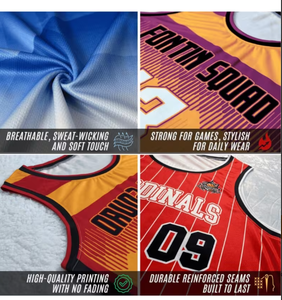 ชุดเสื้อบาสเก็ตบอลแบบปรับแต่งได้สำหรับผู้ชาย ออกแบบมาโดยเฉพาะสำหรับผู้ชาย มีดีไซน์หลวม น้ำหนักเบา และระบายอากาศได้ดี - Product Image 6
