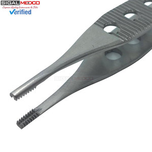 Pinzas para Tejido Adson Marrón de Calidad Premium, 9x9 Dientes, Rectas, Acero Inoxidable, Instrumento Quirúrgico Manual, Certificado CE - Product Image 4