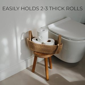 Panier de rangement ovale pour la maison avec poignée en cuir, en corde de jute tressée, pour le rangement des jouets dans la chambre d'enfant et la salle de bain - Product Image 3