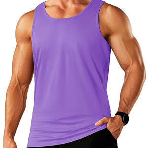 Débardeur de sport pour homme en coton de haute qualité, respirant, à séchage rapide, sans manches, 180 g/m², col rond, pour la course à pied et l'entraînement physique - Product Image 3