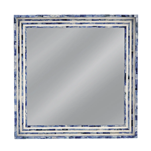 Miroir mural moderne en os incrusté, éco-responsable, forme personnalisée, avec cadre en bois par FAIZA CRAFT pour une décoration murale artistique - Product Image 4