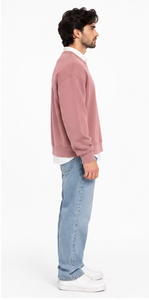 Pull en mohair personnalisé pour homme, col rond oversize, jacquard rayé, tricoté à la main, pull d'hiver, fabricant OEM ODM, laine douce - Product Image 4