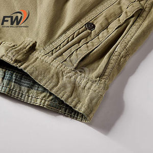 Shorts cargo décontractés pour hommes, 100 % coton, taille mi-haute, personnalisables en gros, design respirant de haute qualité - Product Image 6