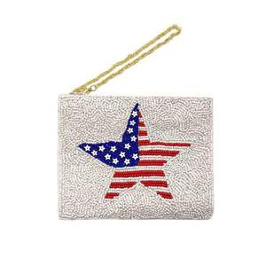 Pochette à monnaie décorative faite à la main avec perles, portable, pour le transport quotidien, à prix avantageux - Product Image 1
