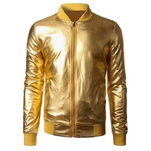 Blouson Bomber Métallique Argenté et Doré Brillant – Vêtement d'extérieur Tendance – Fabricant de Tenues Scéniques Haut de Gamme - Product Image 3