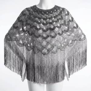 Blusa Vintage con Cuentas Hechas a Mano y Patrones Étnicos Florales y Geométricos, Tela 100% Poliéster para Mujer, para Bodas y Fiestas - Product Image 1