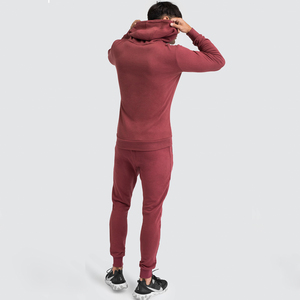 Wholesale New Fashion Winter Jogging 100% Cotton Tracksuit Sportswear Streetwear Custom <b>Men</b> 2 Piece Set Casual - Product Image 4