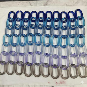 Eslabones de Cadena de Resina Transparentes de Colores Grandes para Decoración de Paredes, Proyectos de Bricolaje, Separadores de Habitaciones y Accesorios para Cortinas BY BE - Product Image 1