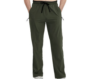 Pantalon décontracté en toile respirante pour hommes – Coupe ajustée, grandes tailles, taille élastique, imperméable et séchage rapide - Product Image 1