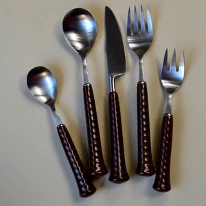 Best Selling Stainless Steel Silver Plated With Wrought Twig <b>Spoon</b> <b>Fork</b> <b>Knife</b> Restaurant Dinner Mirror Polished Wedding <b>Set</b> - Product Image 2