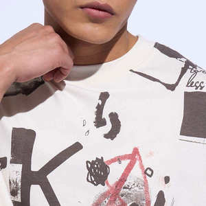 Casual Men Printed Oversized T Shirt Loose Fit Street Style Clothing Cotton Acid Washed Vintage Streetwear <b>Tee</b> for Men - Product Image 6