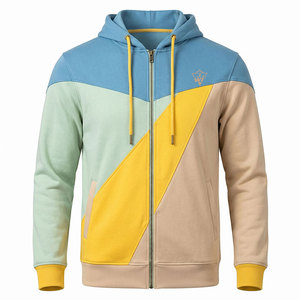 Modern Men Zipper Hoodies With Full <b>Zip</b> Design Adjustable <b>Hood</b> Ribbed Cuffs Lightweight Fabric Casual Outdoor Fashion - Product Image 1