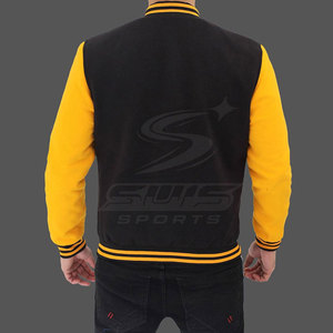 เสื้อแจ็คเก็ตเลตเตอร์แมนผู้ชาย ทรงเข้ารูป ทันสมัย สไตล์ลำลอง อุ่นสบาย เสื้อคลุมสำหรับผู้ชาย - Product Image 4