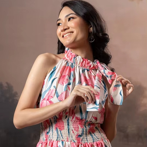 Vestido Midi Elegante para Mujer, Corte Fluido, Formal, para Fiestas, Eventos Especiales, Cómodo para Uso Diario, Cintura Natural, Ecológico - Product Image 1