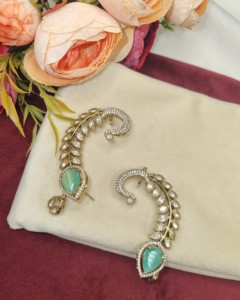 Pendientes de Oreja con Diseño Étnico de Hojas Hechos a Mano, Joyería de Imitación Artificial de Diseñador para Fiestas, Fabricante Mayorista - Product Image 6