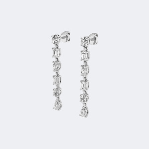 1.95CTW Marquise /<b>Emerald</b> Cut/Oval/Pear, Prong, <b>Drop</b> /Linear <b>Earrings</b> - Product Image 3