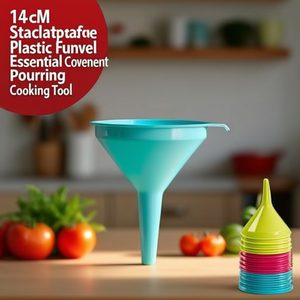 Embudo de Plástico Apilable de 14 cm, Herramienta de Cocina Esencial y Práctica para Verter - Product Image 3