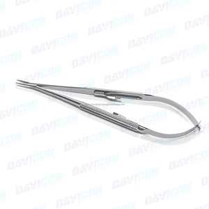 Micro porte-aiguille, en acier inoxydable, chirurgical orfr, de haute qualité, à pointe droite avec serrure, 15cm 1mm, 1 pièce - Product Image 2