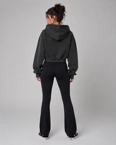 Sweat à capuche zippé surdimensionné en polaire pour femme, personnalisé, avec impression frontale numéro 23, séchage rapide, respirant, manches tombantes, streetwear d'hiver - Product Image 3