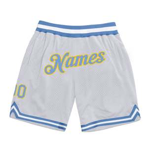 Customizable <b>Men</b> Athletic <b>Shorts</b> <b>White</b> Red Trim Breathable Mesh Sporty Design Back Logo Printing Elastic Waist - Product Image 2