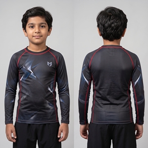 Vente en gros Rashguard minimaliste BJJ à manches longues noir haute élasticité pour Jiu Jitsu et grappling, haut de compression, direct usine - Product Image 6