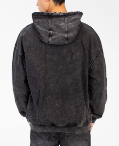 Vente directe usine – Sweat à capuche oversize à épaules tombantes pour homme, en molleton personnalisé 100 % coton épais 380 GSM, coupe carrée délavée à l'acide - Product Image 5